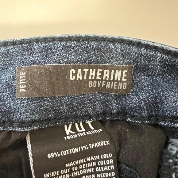 Kut from the Kloth Womens Petite Catherine Boyfriend Jeans Distressed size 0P - Picture 9 of 11
